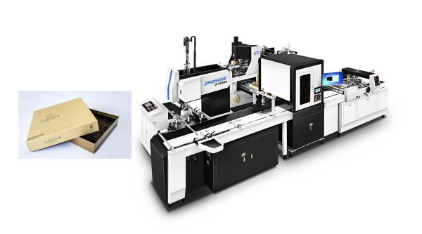 Quality Tissue Corrugated Box Gluing Machine , High Power Automatic Box Packing Machine for sale