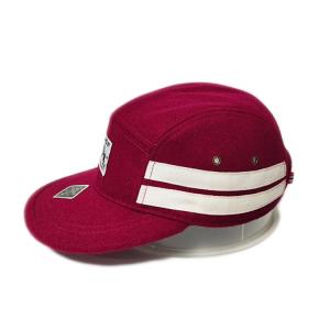 China Fashion Custom Wool 5 Panel Camper Hat For Children Red Color 56-62CM wholesale