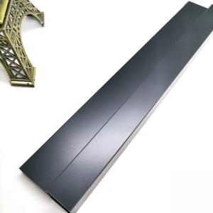 China Bead Blasted Matte Black Stainless Steel Tile Trim Metal 15mm 2000mm 3050mm on sale