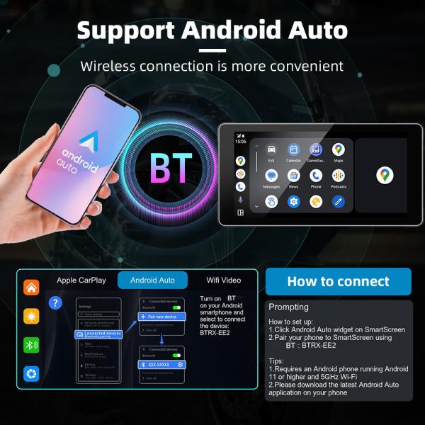 GRANDnavi 5.5inch Portable CarPlay Monitor Motorcycle Navigation Device Multimedia Waterproof Level IP66