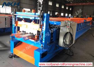 China PLC Control Floor Deck Roll Forming Machine For 75mm Rib Decking Profile wholesale