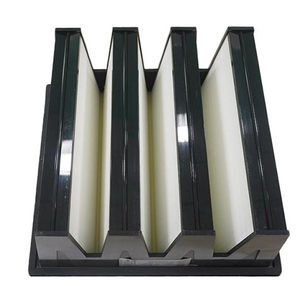 Industrial Plastic Frame H14 H13 HEPA Filter V Bank HEPA Filter Customized
