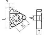 Laydown API Threading inserts Cutting Tools for CNC Processing 22ER5BUT75