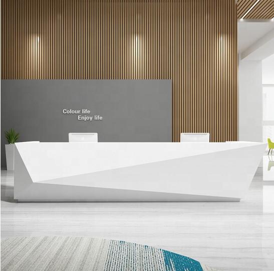 Quality Customized reception desk design fancy modern office reception counter front desk design for sale