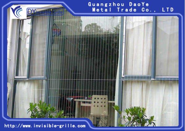 Quality Hard Line Safety Fixed Invisible Grille With Additional Frame Structure for sale