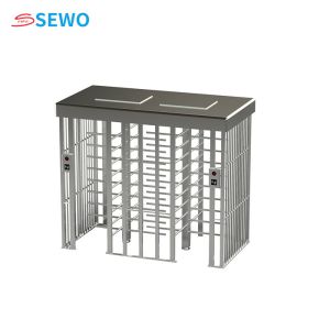 Double Door Full Height Turnstile Semi Automatic Rotating Turnstile