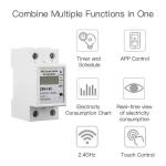 Glomarket Wifi Tuya/Smart Life App Remote Control Smart Circuit Protector Relay