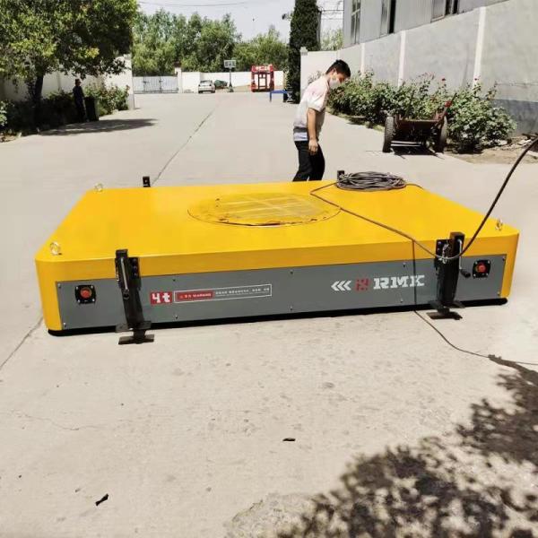 Quality Wireless Control Battery Transfer Trolley , 4 Tons Small Load Material Handling Cart for sale