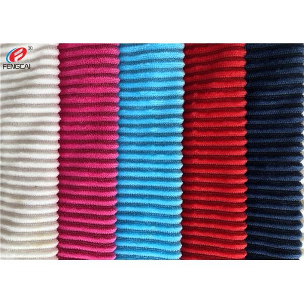 Textile Material Poly Jacquard Strip Velboa Minky Plush Fabric For Sofa
