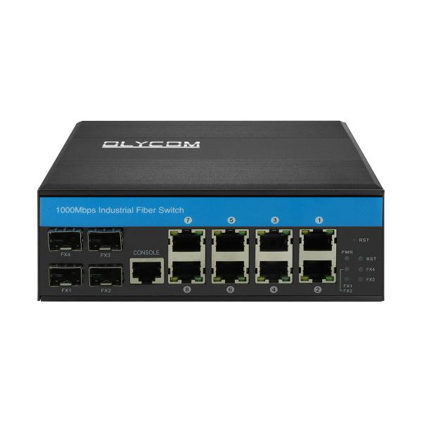 Quality 12 Port Industrial Managed Ethernet Switch with 2.5G Fiber ERPS Ring L2 Manageable for sale