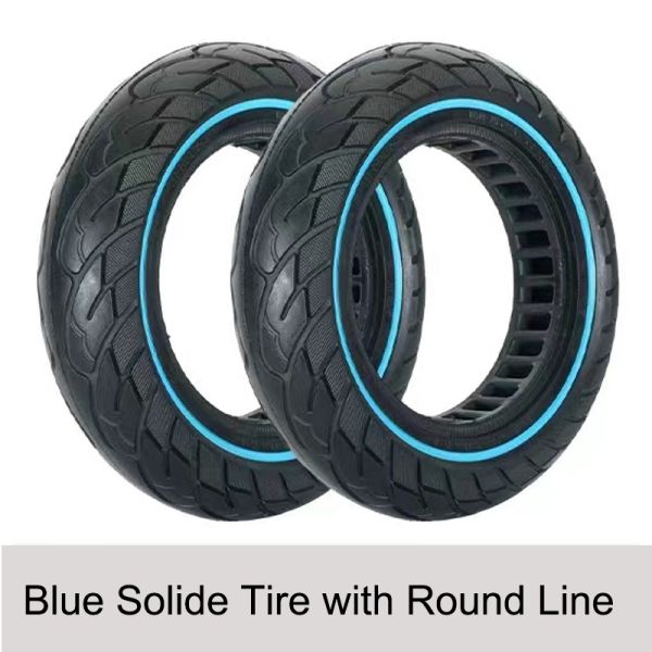 Solid Rubber Tire 10*2.5 Electric Scooter Elastic Honeycomb Tyre with Colorful Lines for Ninebot Max G30/G30D/G30P