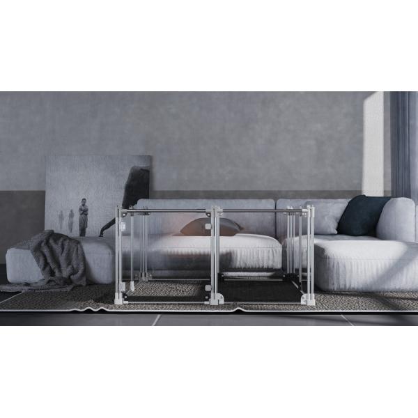 36" Medium Transparent Portable Pet Playpen For Dogs Square Or Rectangle