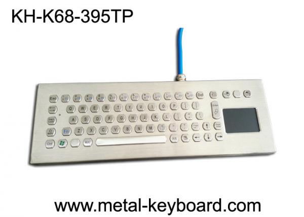 Quality Water-proof desktop industrial 67 keys PC-keyboard layout with touchpad and 3 mouse buttons for sale