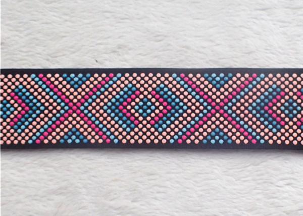 Customized Silicone Dots Jacquard Elastic Band Colorful Printed OEKO SGS BV