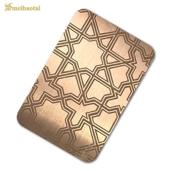 Etched stainless steel sheet application example