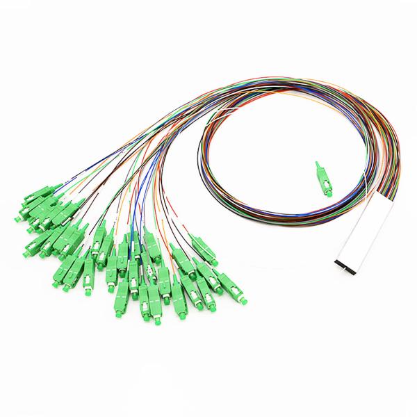 Quality ODN Optical Splitter Fiber Optic PLC Splitter 1x32 with SC Connector Tight Buffer PON XGPON for sale