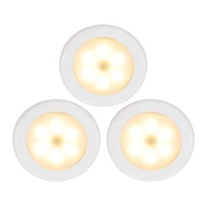 3 Watt Night Touch Switch LED Light 8cm diameter For Indoor Illumination
