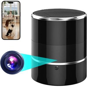 China 1080P Wifi Bluetooth Speaker Camera Black Concealed Security Cameras wholesale