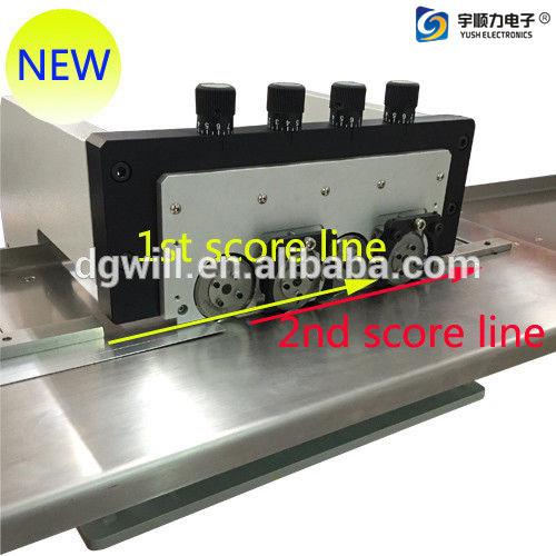 Quality Adjustabled Vertical LED Strip PCB Depanelizer / V Groove PCB Scoring Machine for sale