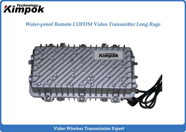 Quality Waterproof Long Range Video Transmitter 50W Remote COFDM Video Monitoring System for sale