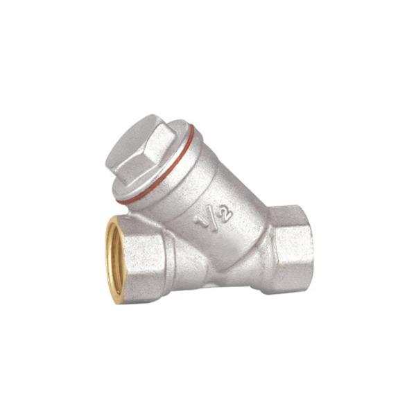 High Flow Rate Brass Filter Valve for Sand Blast and Nickel Plate Processing Technic 1/2" Y type strainer