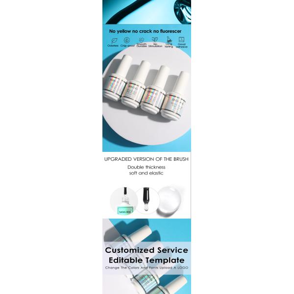 Long Lasting High Glossy Nail Gel Polish Super Shine Tempered Gel Top Coat for Nail Art Products