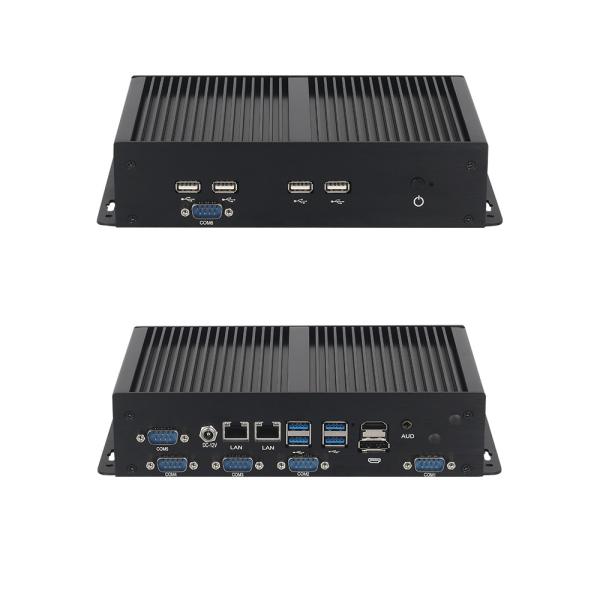 Quality DDR4 Fanless Industrial Mini PC Dual LAN 6COM Intel Core Celeron Series for sale