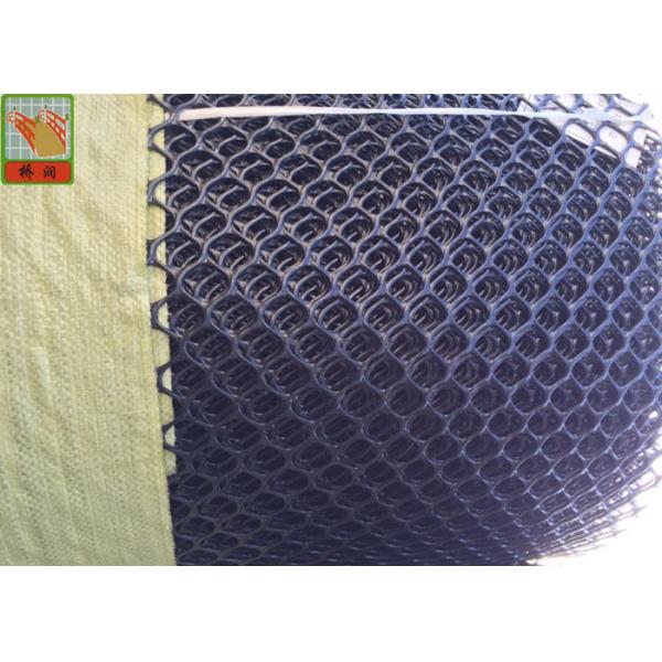 Black Hexagonal Extruded Plastic Netting , Extruded Plastic Netting, Temporary