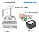 1D Qr Code Scanner Desktop Hands Free YHD-9800D Wired 2D Barcode Scanner