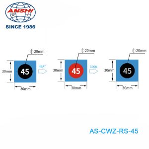 Adhesive Sticker Colour Changing Temperature Indicator Stickers 45℃ 113℉