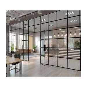 China Stainless Steel Aluminium Glass Partition Wall Foldable Movable Office Dividers on sale