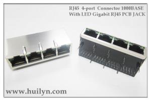 China 1x4  RJ45 with transformer,RJ45 JACK PoE, （25.4mm）1Gbps on sale