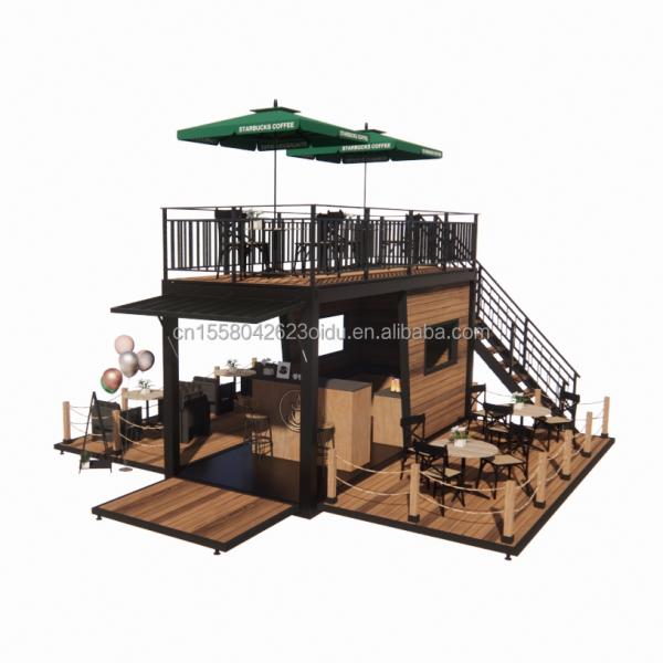 Modern Design Style 10 ft 20 ft Mobile Bar Prefabricated House Container Store Outdoor Steel Sandwich Panel Coffee Shop