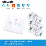 SIXWGH Tuya Wifi Connected Light Switch Home Automation Touch Wall Switch