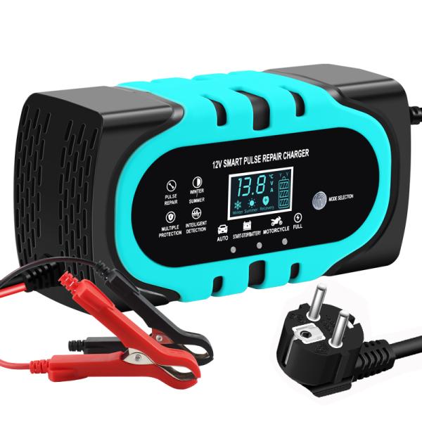 Electric Vehicle E-bike Scooter Intelligent Automatic 12V 24V 10A 12A Lead-Acid Repair Battery Charger with Fast Charging Speed