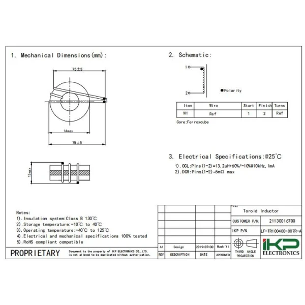 Differential Mode Choke Coil for Wind Blower
