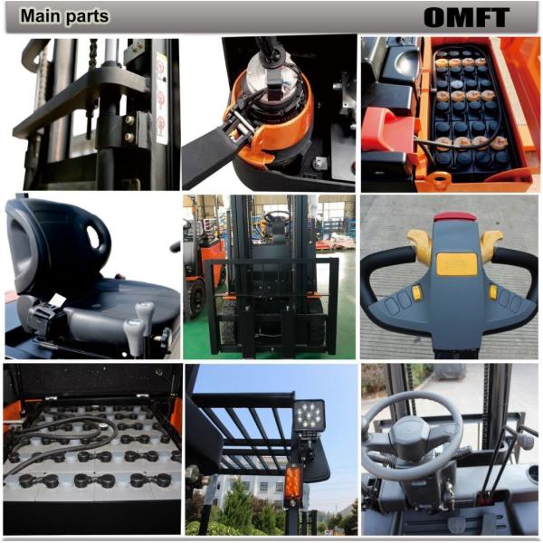 2.0 T 2000kg Cold Storage Warehouse Electric Pallet Stacker Full Electric Pallet Stacker Battery Pallet Stacker with Pedal