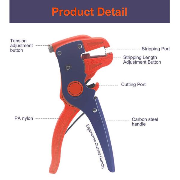 Automotive Plastic Wire Stripper Tool For Single Conductor 0.25-6mm2