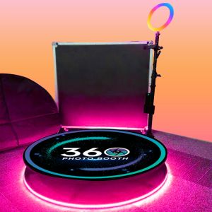 China Metal Automatic 360 Photo Booth Ring Light Spinner Adjustable Speed wholesale