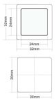 Home Elevator Push Button ABS Base With Metal Circle Outer Frame And Surface