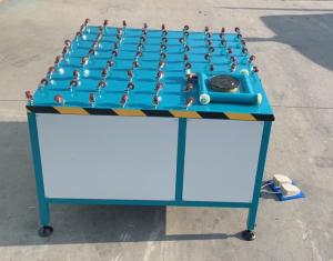 China Manual Insulating Glass Coating Table With Rollers And Bigger Shelf wholesale