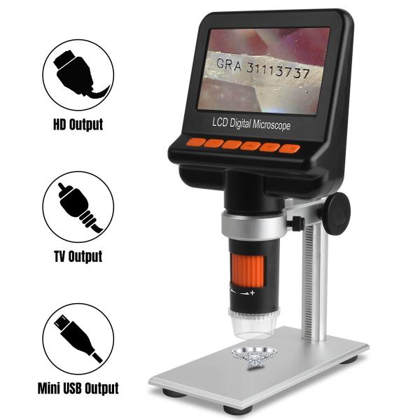 Quality 12MP Portable Digital Microscope For Coins 1200x Polarizer Measurement for sale