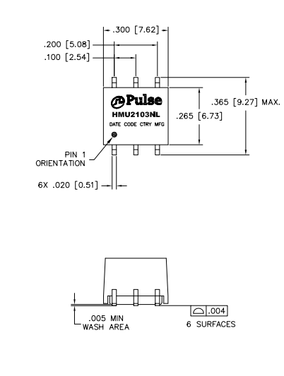 HMU2103NLT Integrated Circuit Chip CA3020A TGS2600 Passive Audio Signal Transformer IC