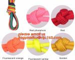 Children develop amusement projects supporting braided rope, for weaving various