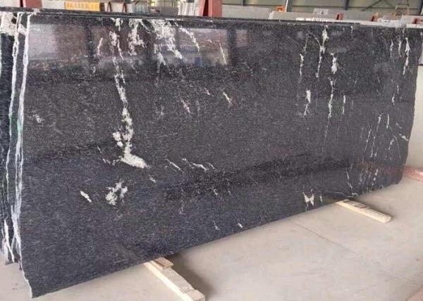 Quality Black Natural Stone Slabs 10 - 60mm Thickness Optional FormA Approval for sale