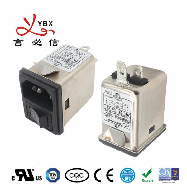 YB-B Series 10A IEC Inlet Filter With Switch EMI Noise Filter For Electronic