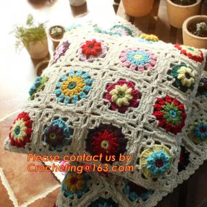 China High Quality Nordic Crochet bed pillow Daisy hand-woven cushion covers Decorative Cushion on sale