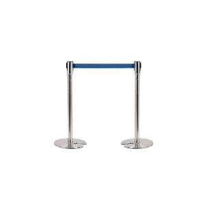 Stainless Steel Stanchion Queue Post Crowd Control Retractable Belt Barrier