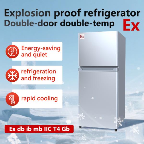 Explosion Proof Refrigerator Double-door Double-temperature Laboratory Storage Room Workshop Sample Storage Refrigerator