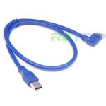 Micro USB 3.0 Connector Data Cable 90 Degree AM / MicroB USB3.0 Adapter Cord 1m